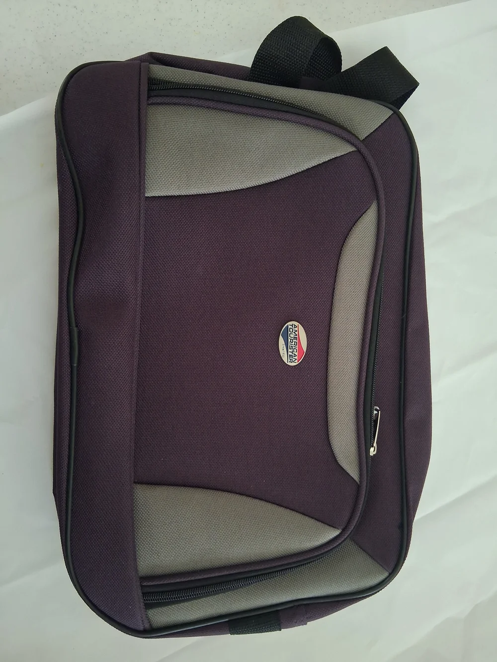 Men's Purple and Gray Travel Shoulder Bag - Compact Everyday Carry